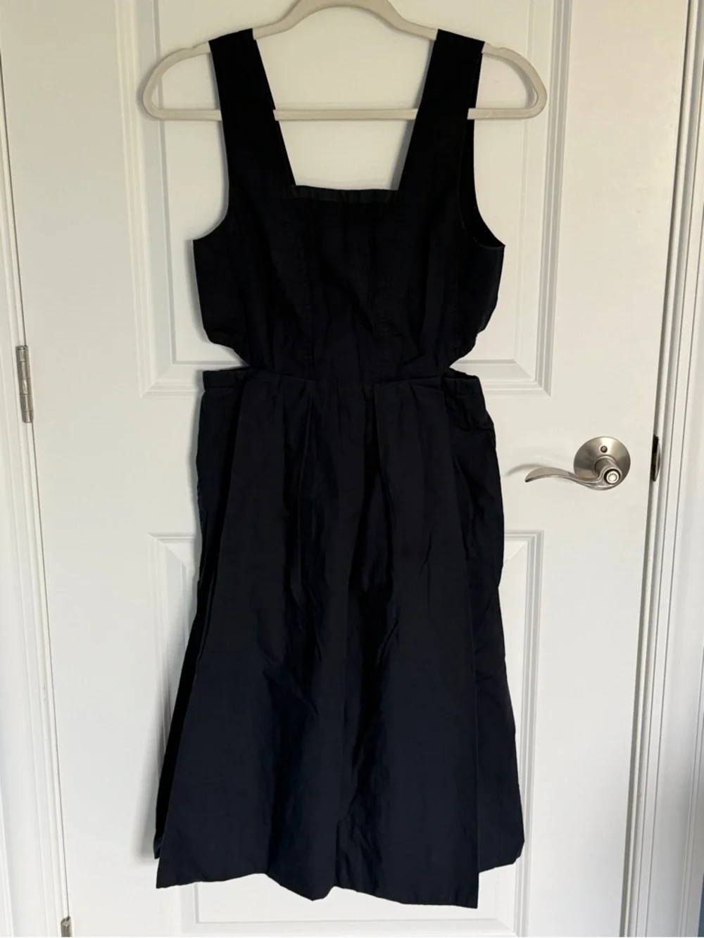 Madewell Black Midi Dress with Side Cutout - Picture 2 of 10
